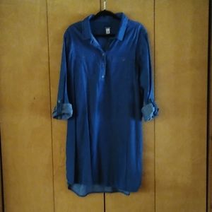 Denim shirt dress